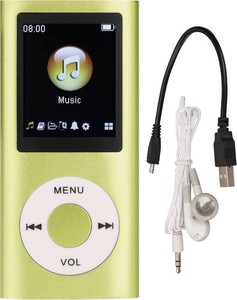 MP3 Player, Stylish Multifunctional Lossless Sound Slim 1.8 Inch LCD Screen Portable MP3 Music Player, for Hiking Traveling Sports (Green)
