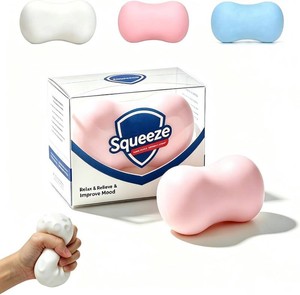 Crunchy Soap Squishy , Sensory Squeeze Stress Relief Fidget Gift for Daily Relaxation(Pink)