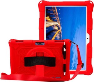Case for ZZB ZB10 Tablet 10 inch, Silicone Stand Cover for Pritom M10PRITOM Touch10YQSAVIOR YQYQ10SQunyiCO Y10ZZBVoger priorpad X100 Digiland Tablet ModelDL1036 (Red)