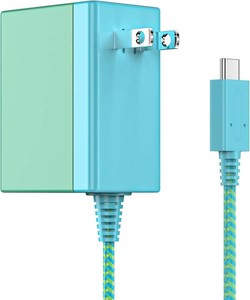 TPC 39W Charger for Nintendo Switch, 15V 2.6A AC Adapter Fast Charging with 5FT USB-C Cord, Compatible with Switch Lite, OLED, Steam Deck, Support TV Mode (GreenBlue)
