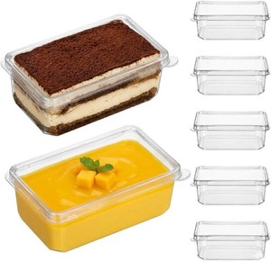 PRETYZOOM 20 Pack Clear Dessert Containers with Lids, PET Mini Cake Boxes
