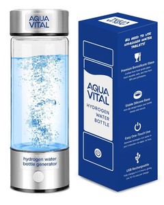 $57 Aqua Vital Hydrogen Water Bottle 2026 Generator 16 oz SPE PEM Ionized H2