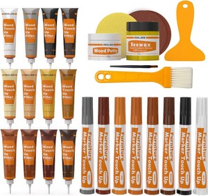 $21 REALINN Wood Furniture Repair Kit- Set of 28 - Touch Up Markers