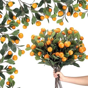 $55 Daifunli 10 Pcs Artificial Tangerine Branches Faux Oranges, 6 Oranges