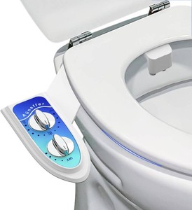 $27 A nsffer Bidet Attachment for Toilet, Non-Electric Fresh Cold Water, Toilet Bidet with Dual Nozzles Sprayer, Adjustable Water Pressure Control, 3 Modes Wash (FeminineBidet Wash  Self-Cleaning)