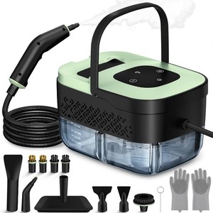 $55 Steam Cleaner, Portable Steamer for Cleaning with 16pcs Accessories, 6-Level Adjustable and 15s Heat-Up, Handheld Steam Cleaner for Home, Tile, Dirt, Grout, Grease, Car Detailing
