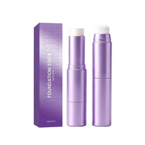 Facelove Foundation Stick Facelove 2-in-1 Color Changing Foundation Stick with Built-in Brush, Long Lasting Hydrating Face Makeup for Flawless Coverage, All Skin Types - Deep Skin