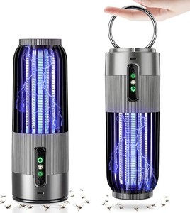 $23 Bug Zapper Outdoor Indoor, Mosquito Zapper with Safety Grid, Cordless Fly Trap with Purple Light, Mosquito Killer for Home, Patio, Backyard, Camping