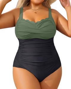 $40 Plus Size One Piece Swimsuit- Tummy Control Full Coverage Bathing Suit 18W