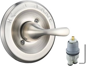 $58 T13020-SS Brushed Nickel Stainless Steel Replacement for Delta Classic 13 14 Series Single-Function Handle Trim Kit,Fit for Shower Rough-in Valve R10000 Series, (RP46074 Cartridge Included)
