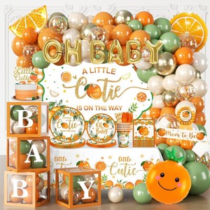 $32 A Little Cutie Is On The Way Decorations, All-in-One Party Set Serves 25