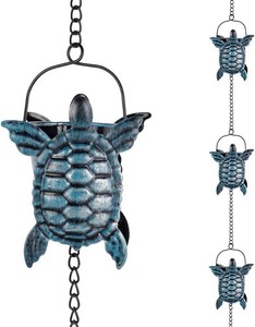 $33 10 FT Rain Chain for Outside Gutters,Eaves, Drainage