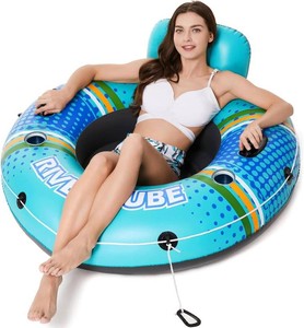 $36 Jasonwell Inflatable River Tube Float - Heavy Duty River Float Pool Floats Lake Premium Water Tubes for Floating Recreational River Raft Lounge Floaties with 2 Cup Holders for Adult