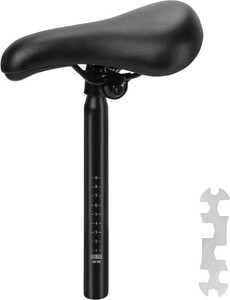 $23 Kids Bike Seat Replacement with Post   Comfortable Child Bicycle Saddle for Boys & Girls, Practical Children Childs Cycling Riding Cushion Seat Saddle, 1.13 Diameter Extends Seat Height to 12 Inches
