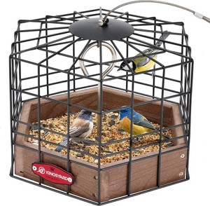 $30 Kingsyard Squirrel Proof Platform Bird Feeder, Metal Mesh Tray