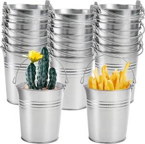 $29 TOPZEA 20 Pack Galvanized Buckets, 4.5x 5 Metal Buckets with Handle Small Pails Tin Bucket for Party Favors, Farmhouse Flower Bucket Garden Planters Decorative Table Centerpieces Party Supplies