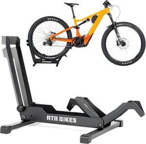 $124 RTR BIKES Brutus Professional Bike Floor Stand   Heavy Duty Steel Rack for E-Bikes & MTB up to 66 lbs (30kg)   Fits 26-29 Wheels & Tires up to 2.8   Garage Storage & Wash