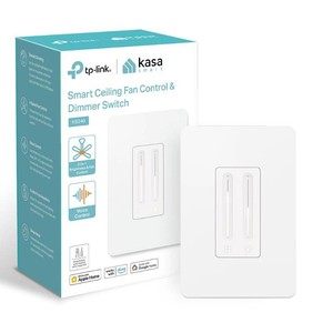 $44 Kasa Smart Ceiling Fan Control & Dimmer Switch, KS240, Single Pole