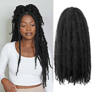 $22 Marley Twist Braiding Hair 24Inch 8packs Soft Cuban Twist Hair for Black Women(1B 24Inch(Pack of 8))