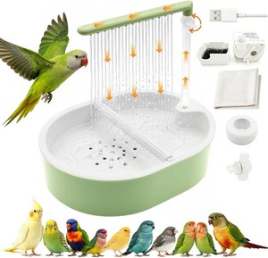 $27 Automatic Bird Shower with Pump, Bird Bath with Circulating Water