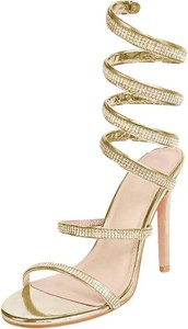 $49 Womenss Rhinestone Sparkly Heels Sandals-Ankle Wrap Around Crystals Casual Evening Gowns Party Sandal Sandals