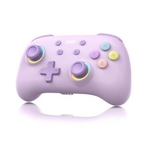 $36 IINE Wireless Controller for SwitchPCAndroidIOS, Cute Gamepad with RGB Lights, Mini Pro Controller with TurboMacroNFC AmiiboMotion SensorWake-UpRumble (Purple)