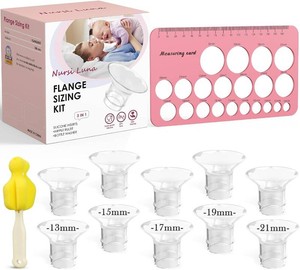 Nursi Luna Flange Sizing Kit for 24mm Breast Pumps, 10PCS