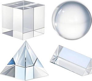 QFkris 4 Pack K9 Optical Crystal Photography Prism Set for Teaching