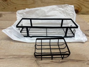 Youvip Adhesive Shower Caddy, Black, 3 Pack