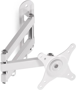 $20 Suptek TV Wall Mount Swivel Tilt Rotation Full Motion Adjustable Articulating for Most 15-32 inch LED, LCD Monitor Wall Mount VESA 75,100, White (MA2720W)