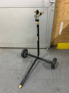 Strongway Wheeled Sprinkler, 1in. Head with 3 Nozzles, 8in. Rubber Tires #49509
