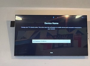 55 inch Samsung Smart TV with mounting bracket and remote