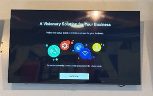 55 inch Samsung Smart TV with mounting bracket and remote