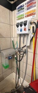 Wall-Mounted Commercial Chemical Dispensing System & Janitorial Cleaning Accessories Bundle