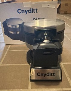 Cnydltt 2-Layer Rotating Belgian Double Waffle Maker (1400W) - Open Box  NIB