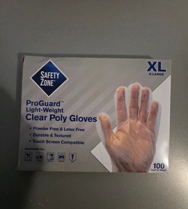 extra large size clear poly gloves (1 carton)