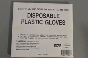 large size polyethylene gloves (2 cartons)