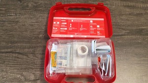 opened first aid kit