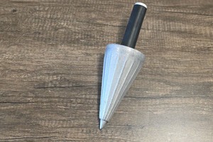 Carnival King 10 Stainless Steel Waffle Cone Mandrel with Silicone Grip