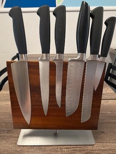 Schmidt Brothers 7-Piece Cutlery Knife Set with Magnetic Display Block