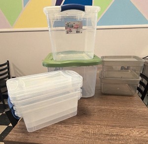 7-assorted storage containers with lids