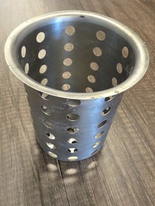 5-perforated stainless steel flatware cylinder 5 tall