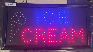 Ice cream light up sign
