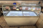 Excellence ED-8 Commercial Sliding Glass-Top Display Freezer with 12 flavors displays