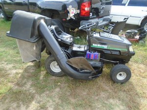 Yard Machine riding lawn mower with 16hp Kohler engine & bagger. Runs & drives. As shown.