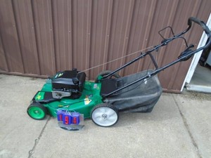 Power Pro 6 hp 22� self propelled lawn mower with bagger. Tested & works. As shown.
