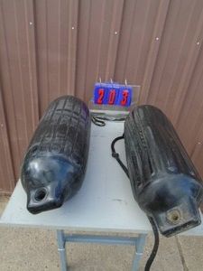 Qty of 2 boat fenders. Approx 24 x 9. As shown.