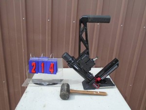 Flooring nailer with rubber hammer. As shown. Looks nearly new.