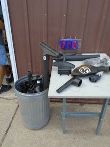 Garbage can with blower & vac attachments. As shown.