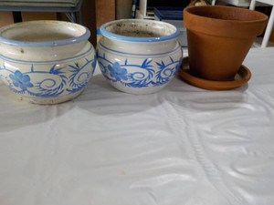 3 Flower Pots 6 x 7 tall